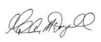 Signature of Gordon McDougall