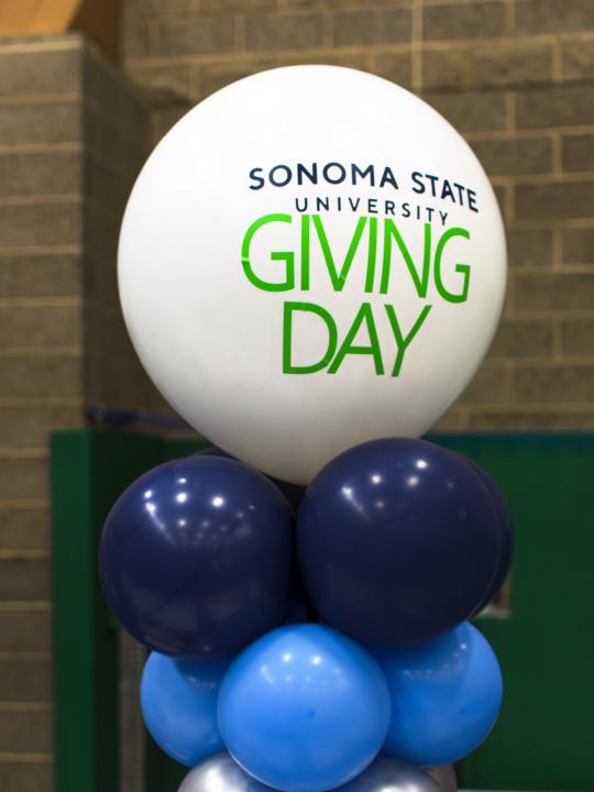 Balloon with the words Giving Day