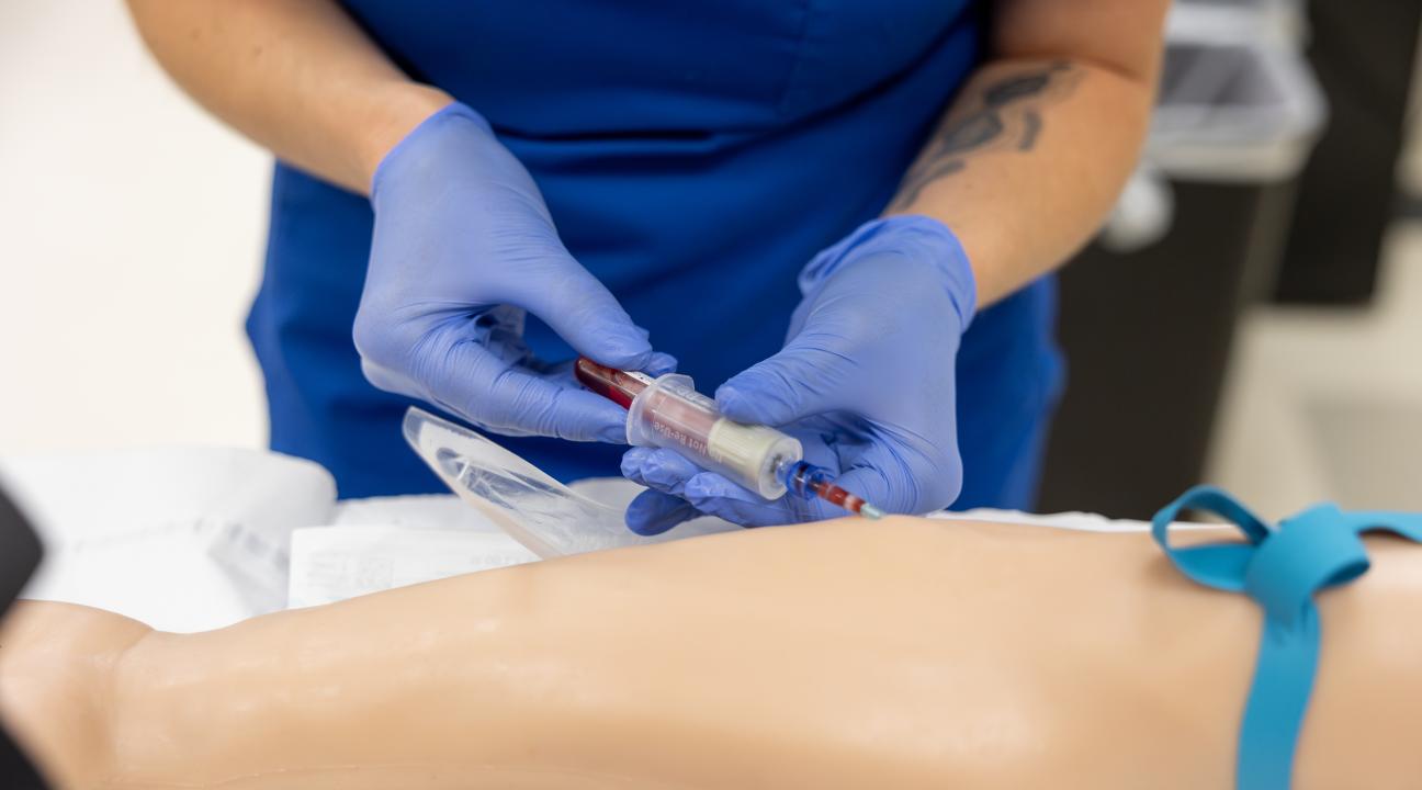 Nurse giving IV