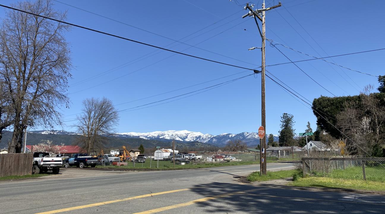 View from Round Valley High School in winter, Covelo, California.
