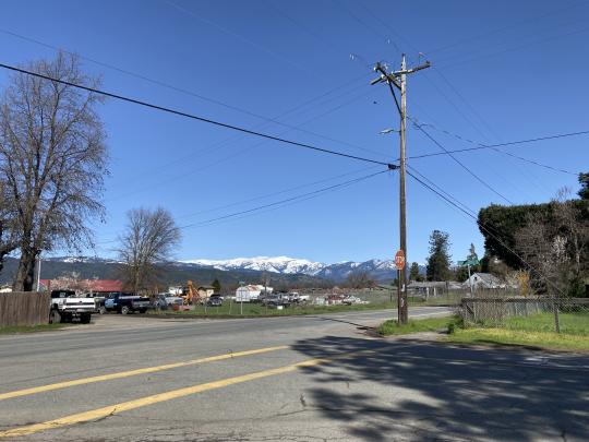View from Round Valley High School in winter, Covelo, California.
